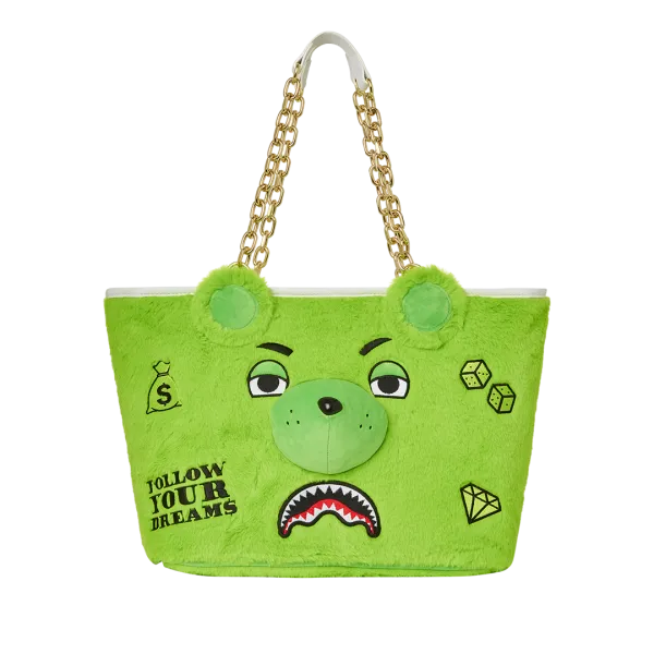 PLUSH MONEYBEAR TOTE (GREEN)