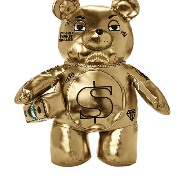 GOLD RUSH MONEYBEAR TEDDYBEAR BACKPACK