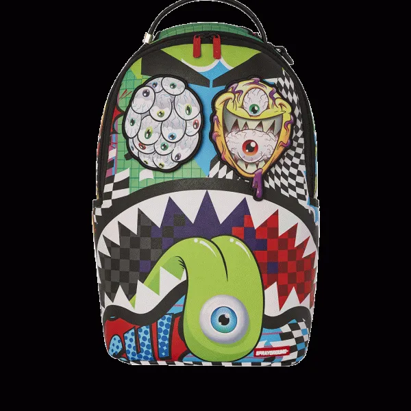 PSYCHO WORLD OF FUN BACKPACK (WITH REMOVABLE VELCRO EYE PATCHES)