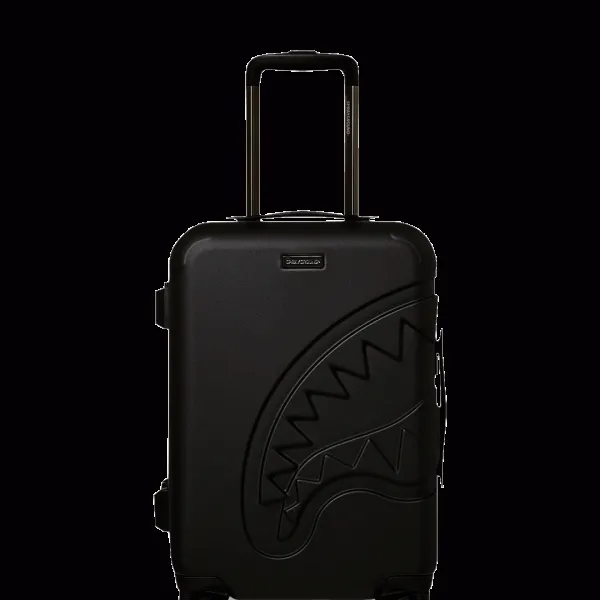 REALITY CHECK SHARKITECTURE CARRY-ON JETBLACK LUGGAGE (GUNMETAL HARDWARE)