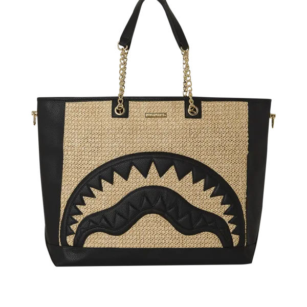 RAFFIA PALM TOTE