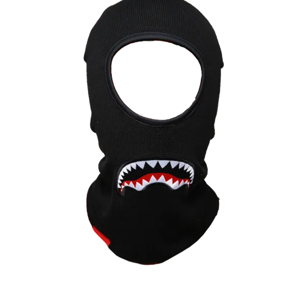 BLACK SHARKMOUTH SKI MASK
